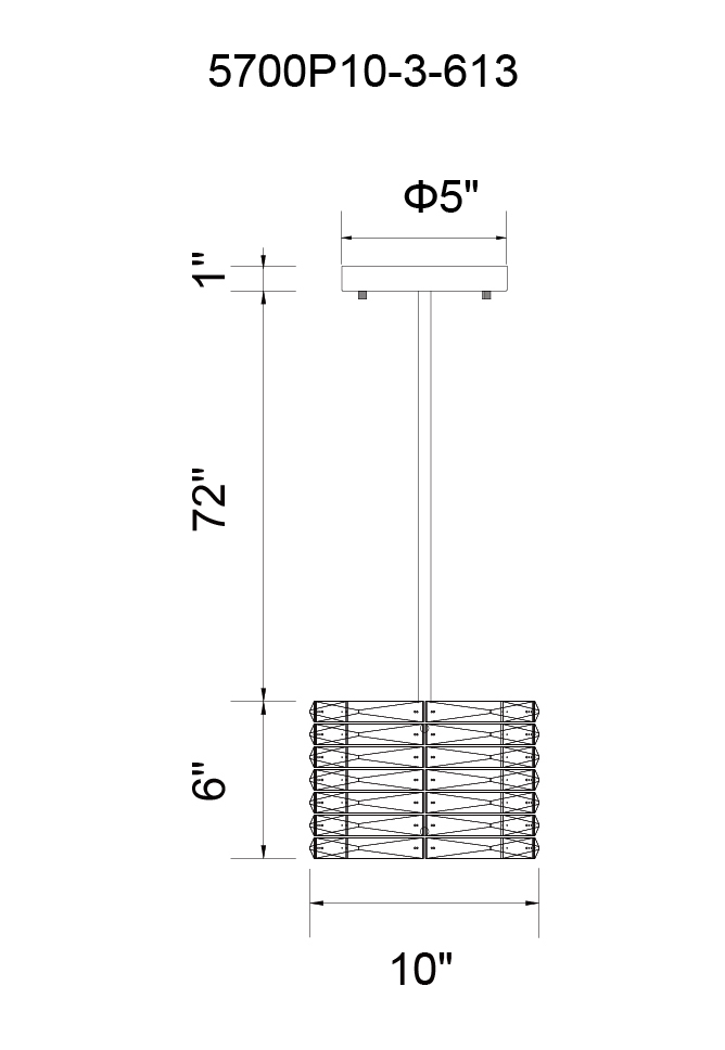 CWI LIGHTING 5700p10-3-613 Squill Edmonton