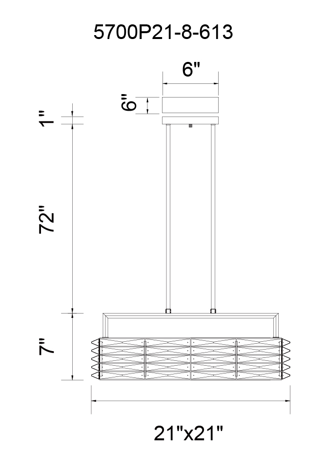 CWI LIGHTING 5700p21-8-613 Squill Vancouver