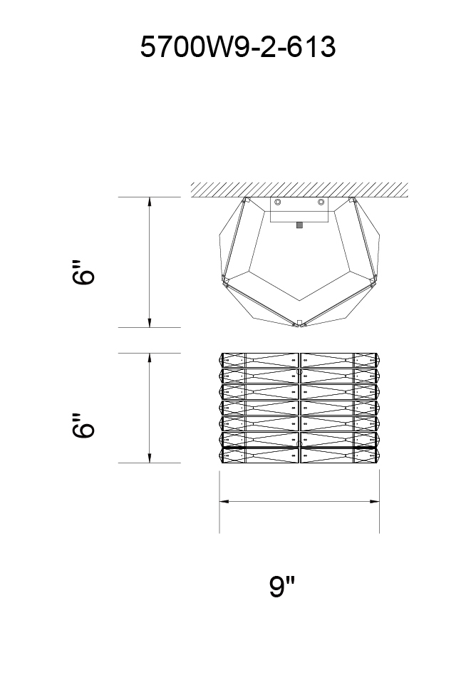 CWI LIGHTING 5700w9-2-613 Squill Vancouver