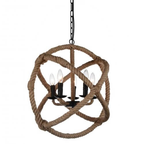 CWI LIGHTING Padma 5 Light Up Chandelier with Black finish