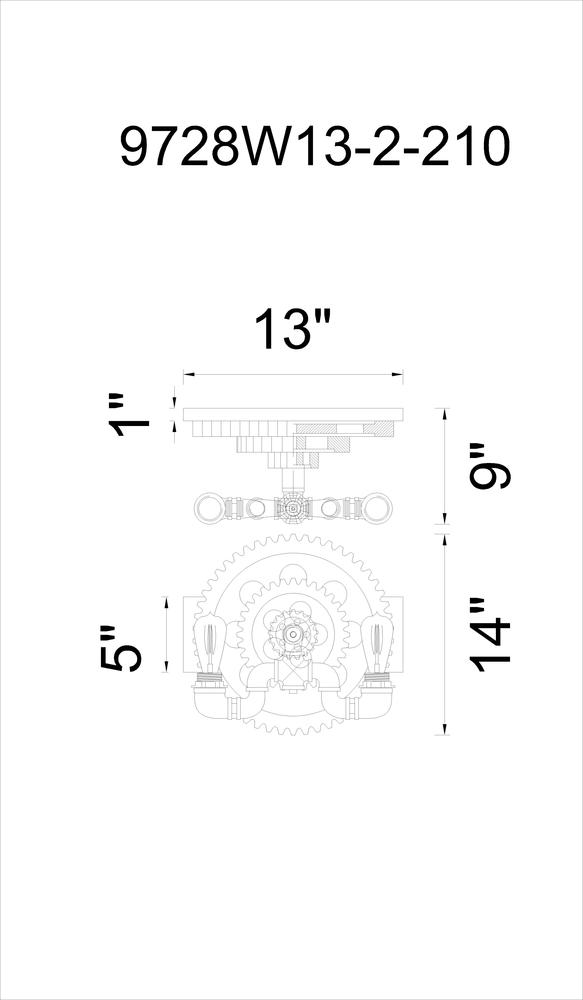 CWI LIGHTING 9728w13-2-210 Manchi Winnipeg