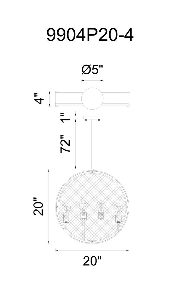 CWI LIGHTING 9904p20-4-101 Tigris Ottawa