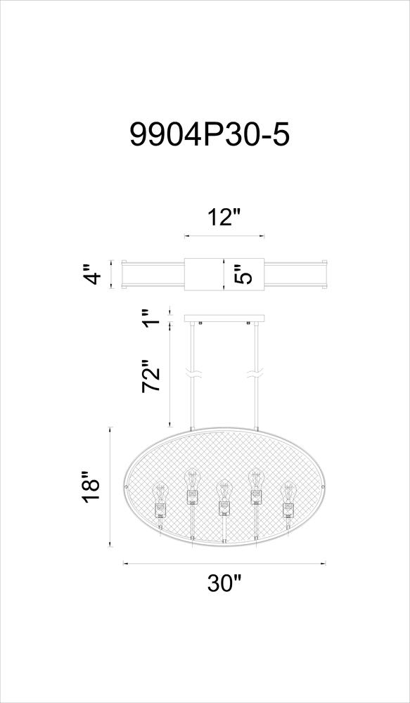 CWI LIGHTING 9904p30-5 Tigris Ottawa