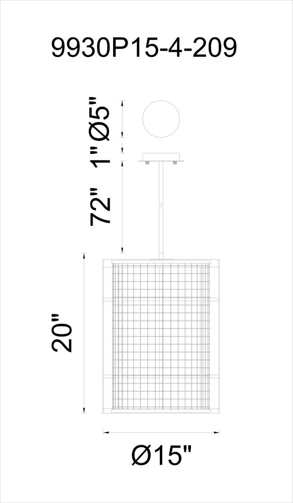 CWI LIGHTING 9930p15-4-209 Manito Ottawa