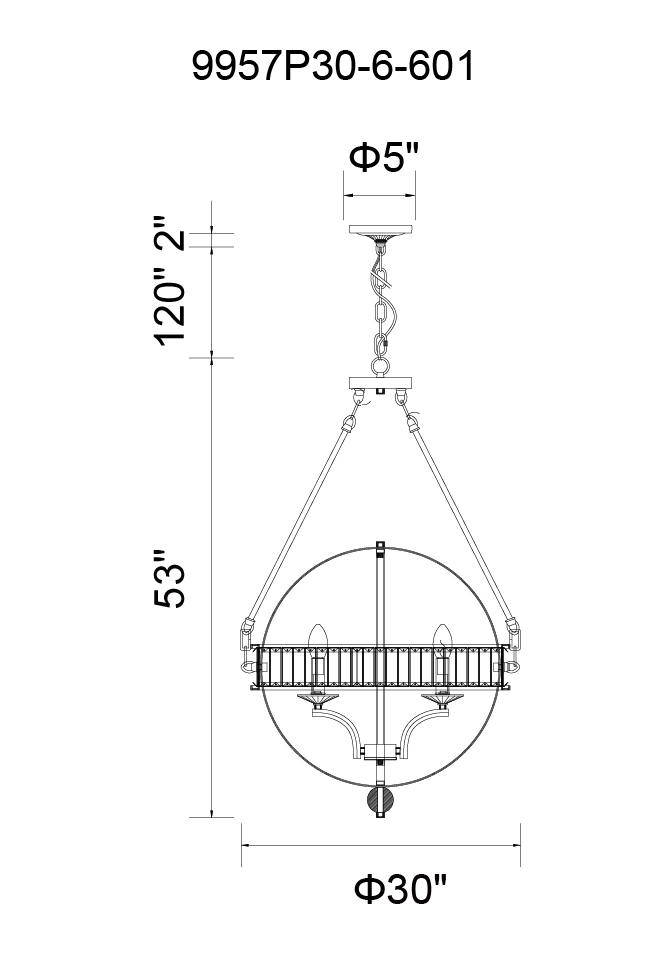 CWI LIGHTING 9957p30-6-601 Arkansas Edmonton