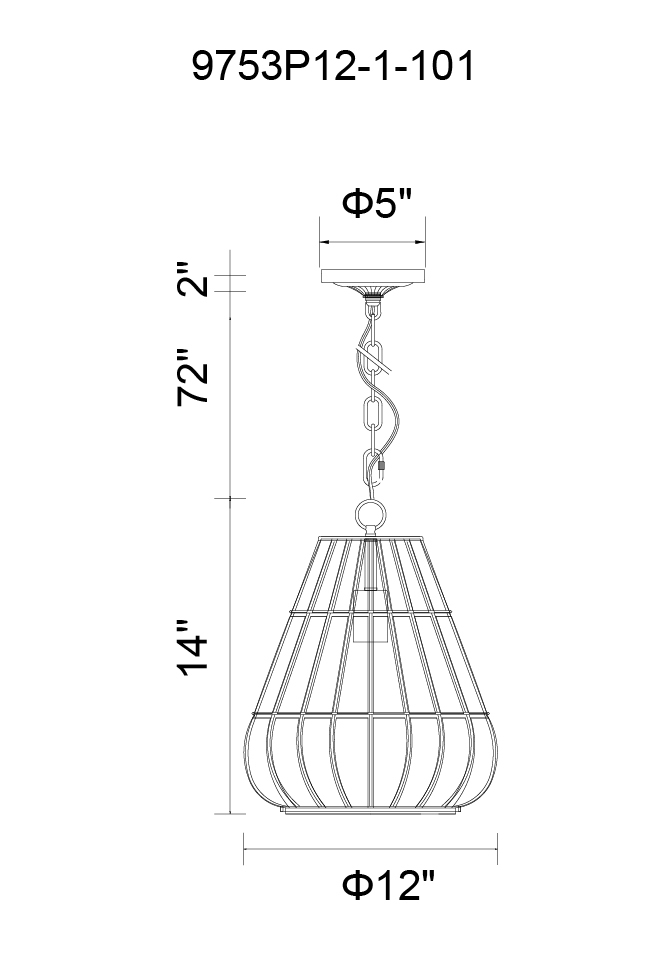 CWI LIGHTING 9753p12-1-101 Escot Ottawa