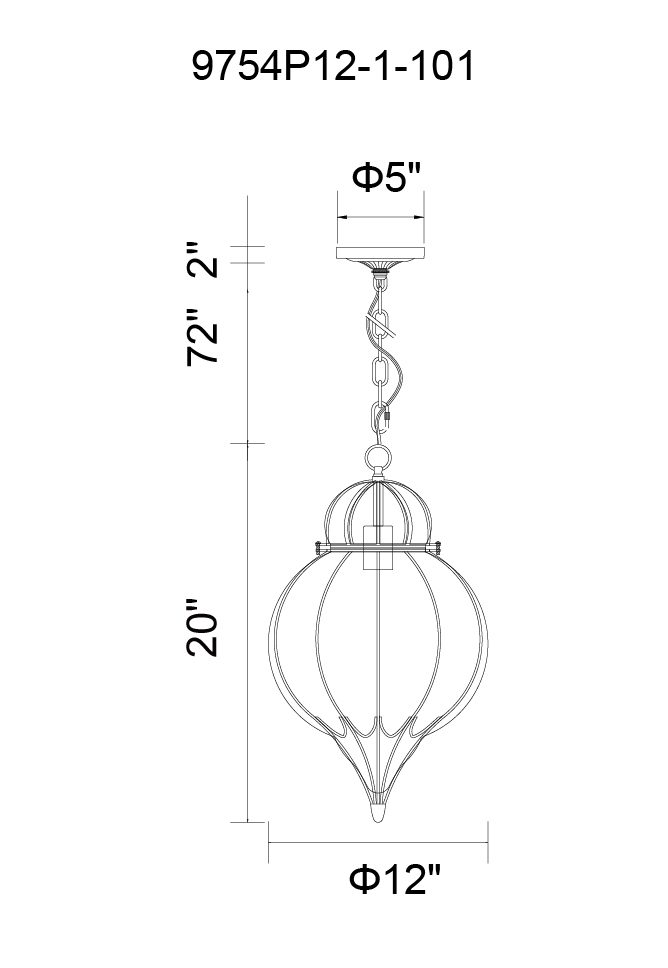 CWI LIGHTING 9754p12-1-101 Escot Ottawa