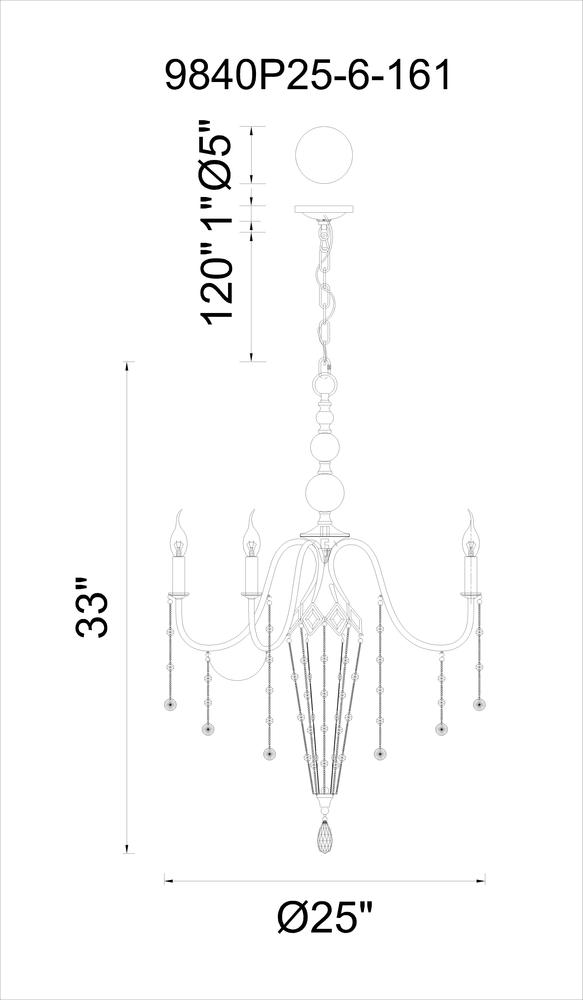 CWI LIGHTING 9840p25-6-161 Pembina Halifax