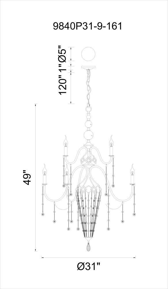 CWI LIGHTING 9840p31-9-161 Pembina Halifax