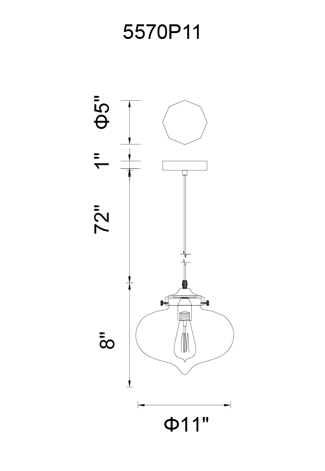 CWI LIGHTING 5570p11 Down Mini Pendant Calgary