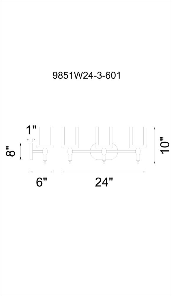 CWI LIGHTING 9851w24-3-601 Maybelle Calgary