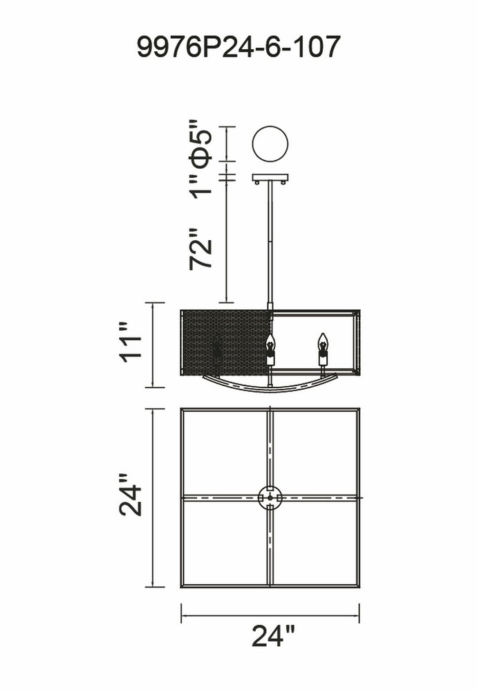 CWI LIGHTING 9976p24-6-107 Calypso Mississagua