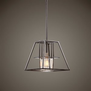 UTTERMOST 22166 RITTMAN 1 LT PENDANT geometric dark bronze
