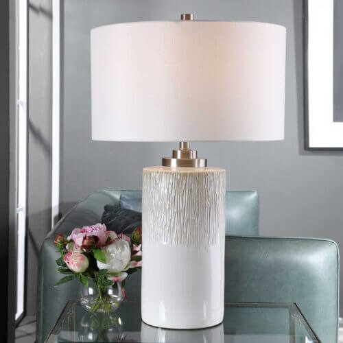 UTTERMOST 26354-1 GEORGIOS CYLINDER TABLE LAMP Ceramic