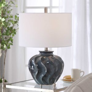 UTTERMOST 26355-1 AQUILINA TABLE LAMP Ceramic Blue