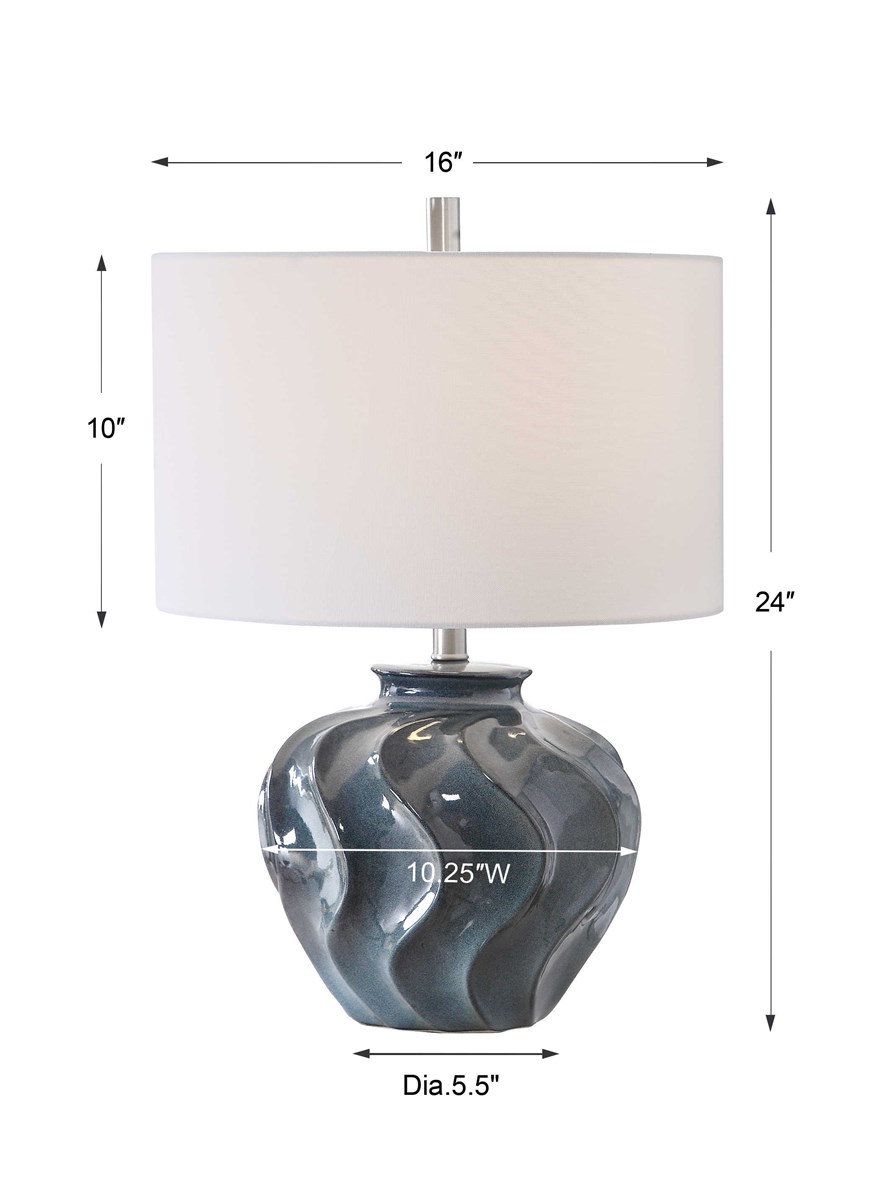 UTTERMOST 26355-1 AQUILINA TABLE LAMP Ceramic Blue