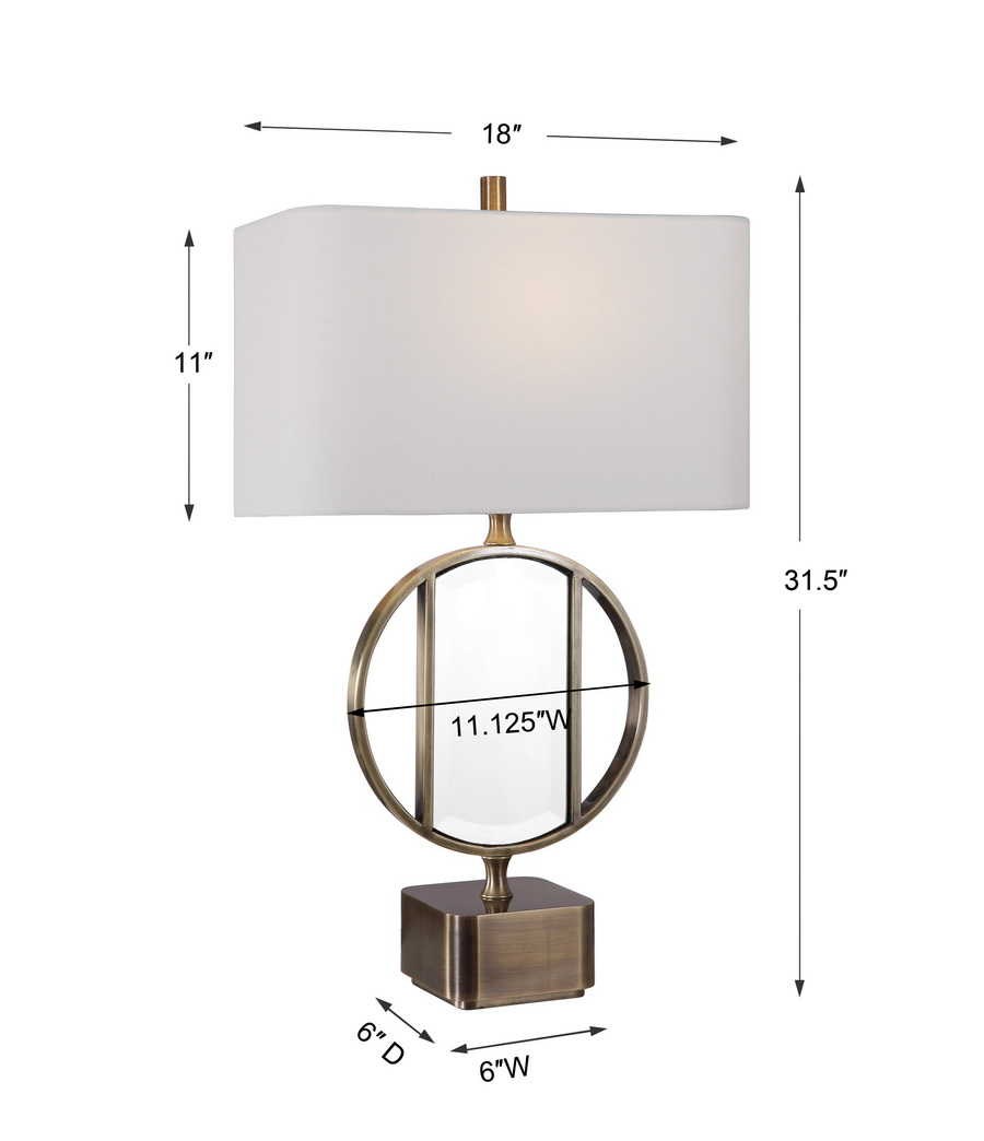 UTTERMOST 26356-1 LUCIANA TABLE LAMP brushed brass