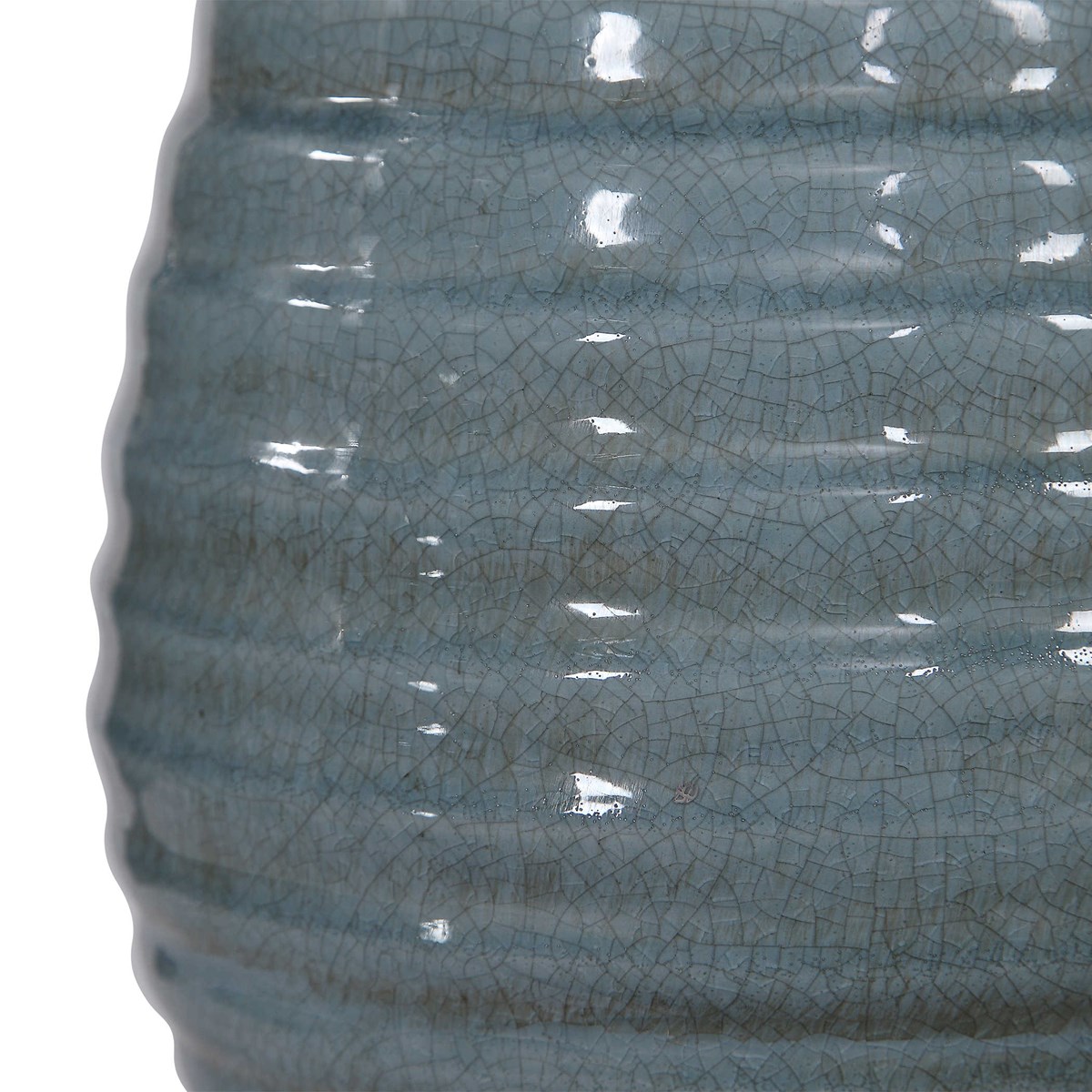 UTTERMOST 26362-1 ZAILA TABLE LAMP ceramic blue crackled glaze