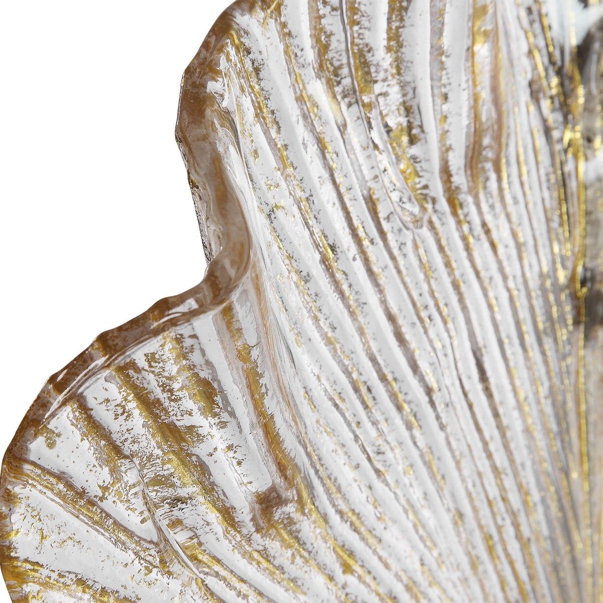 UTTERMOST 26363-1 ANARA TABLE LAMP clear glass ginkgo leaf