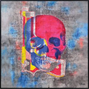 RENWIL ol1786 STUDIO LINE TRILOGY painting Skull