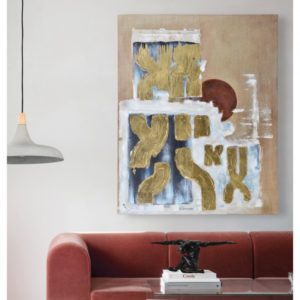 RENWIL ol1951 BLOOMBERG Hand Painted Gold Leaf Accents