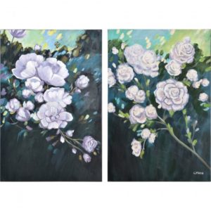 RENWIL ol1953 Arts Oil panitings set of two flowers