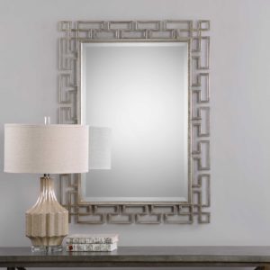 UTTERMOST 09089 AGATA MIRROR silver leaf finish rectangle