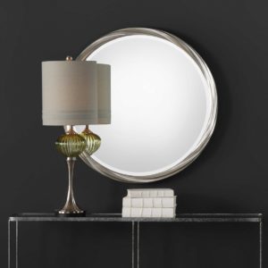 UTTERMOST 09278 ORION ROUND MIRROR metal