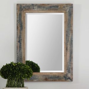 UTTERMOST 13829 BOZEMAN VANITY MIRROR Rectangle Aged Wood