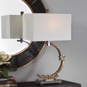 UTTERMOST ATRIA TABLE LAMP hammered steel