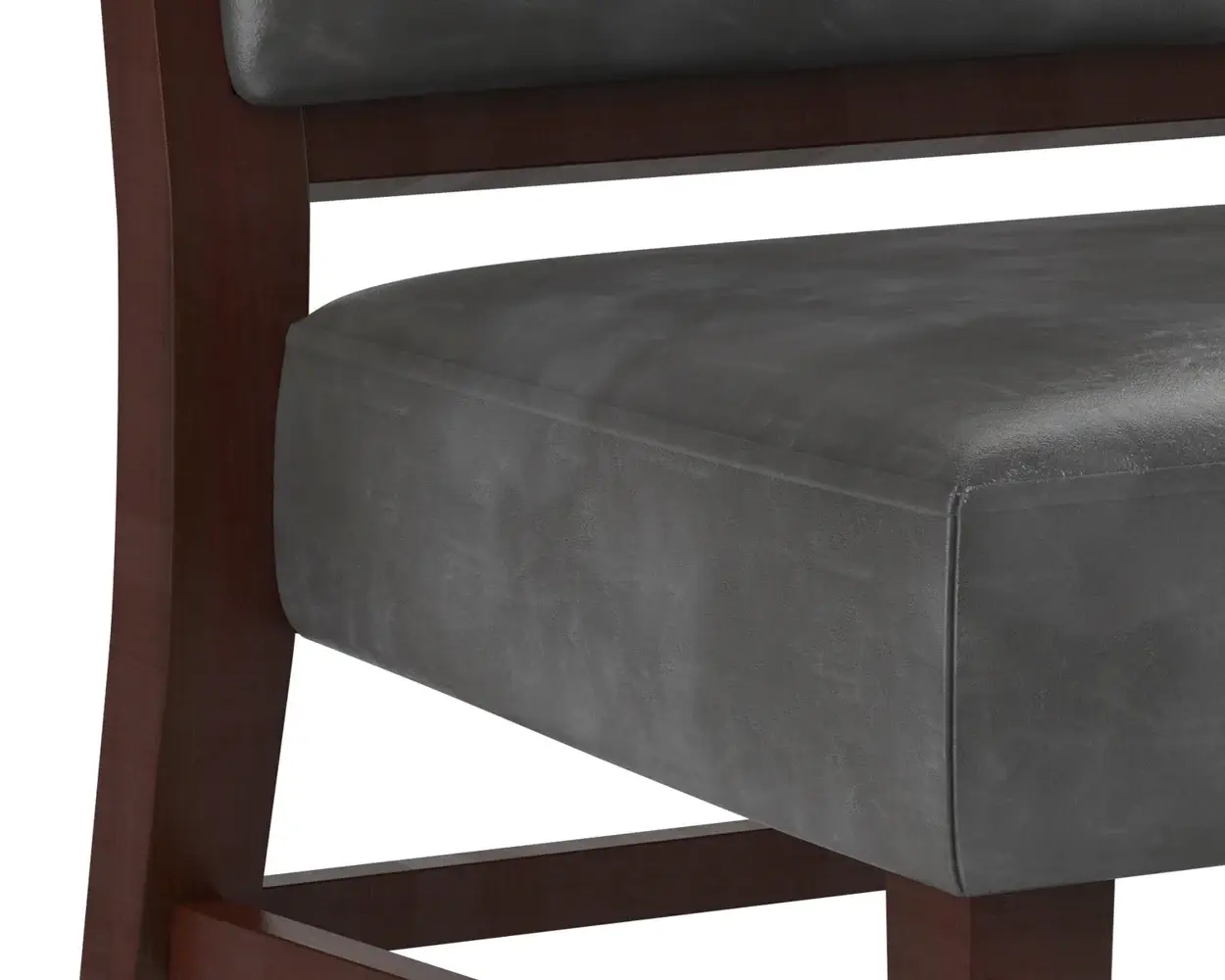 SUNPAN 104925 Citizen Dining Chair Faux Leather armless black legs