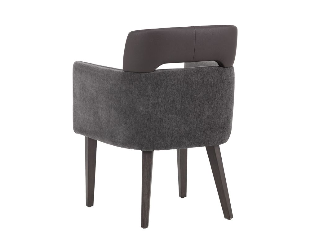 SUNPAN 103513 Herve Armchair Fabric Polo Club Kohl Grey wood legs