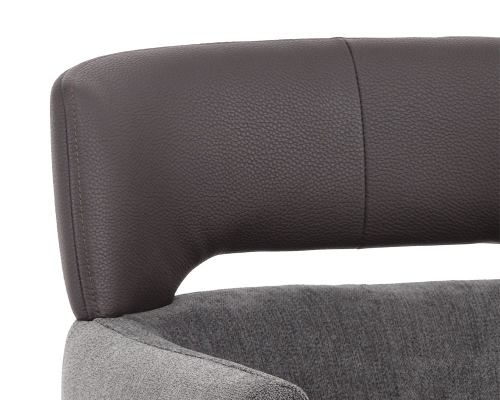 SUNPAN 103513 Herve Armchair Fabric Polo Club Kohl Grey wood legs