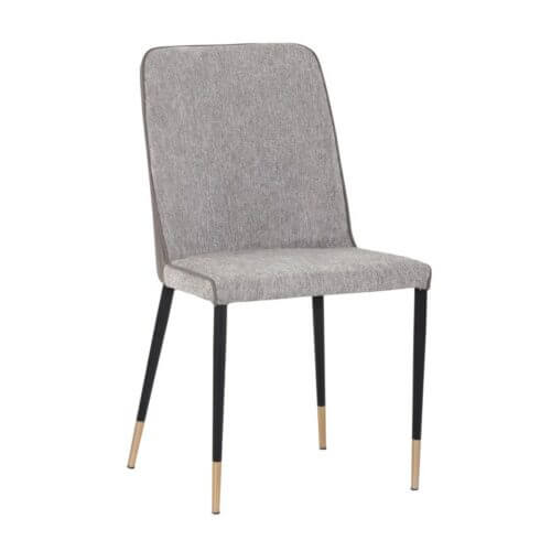 SUNPAN 103786 Klaus Dining Chair Bonded Leather Fabric armless Stainless Steel legs montreal