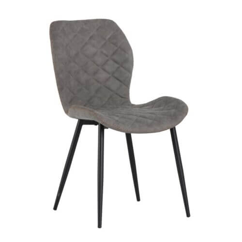 SUNPAN 104029 Lyla Dining Chair Faux Leather Antique Grey Wood legs armless nobleton