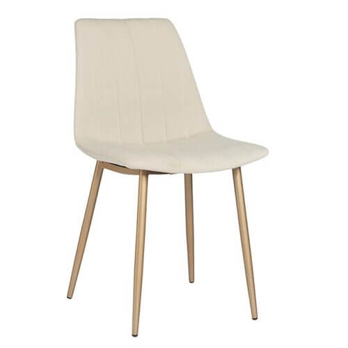 SUNPAN 104217 Drew Dining Chair Gold Antonio Linen Champagne Gold
