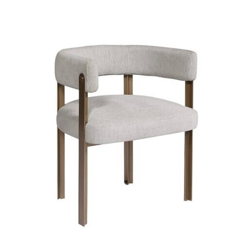 SUNPAN 104304 Sheila Dining Chair Fabric Hemingway Marble Champagne Gold legs mississauga