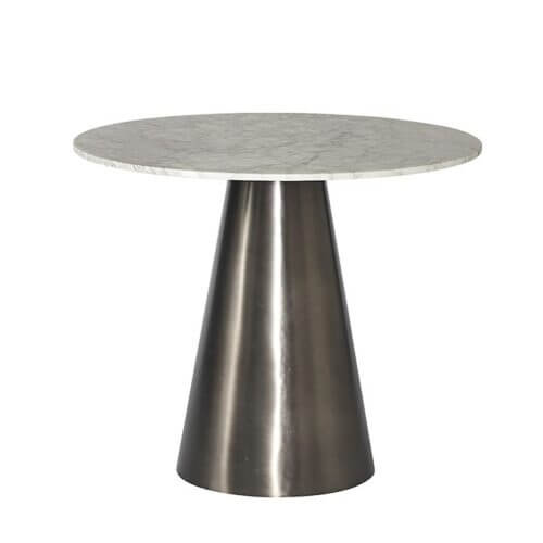 SUNPAN 104425 Damon Bistro Table Gunmetal White Marble round
