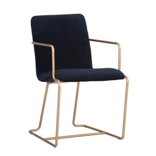 SUNPAN 104545 Rose Dining Chair Dark River Antique Brass arm