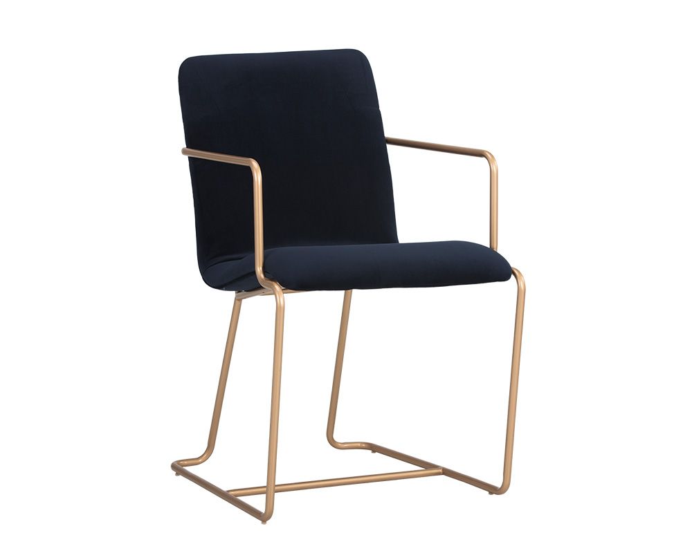SUNPAN 104545 Rose Dining Chair Dark River Antique Brass arm