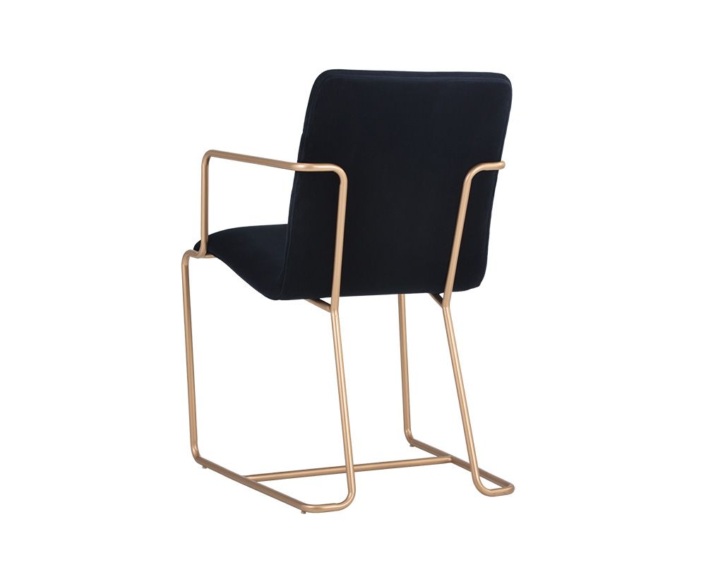 SUNPAN 104545 Rose Dining Chair Dark River Antique Brass arm