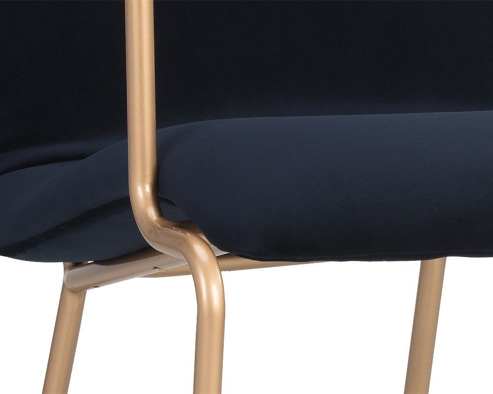 SUNPAN 104545 Rose Dining Chair Dark River Antique Brass arm