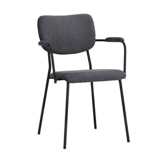 SUNPAN 104813 Cullen Armchair Polo Club Kohl Grey black leg