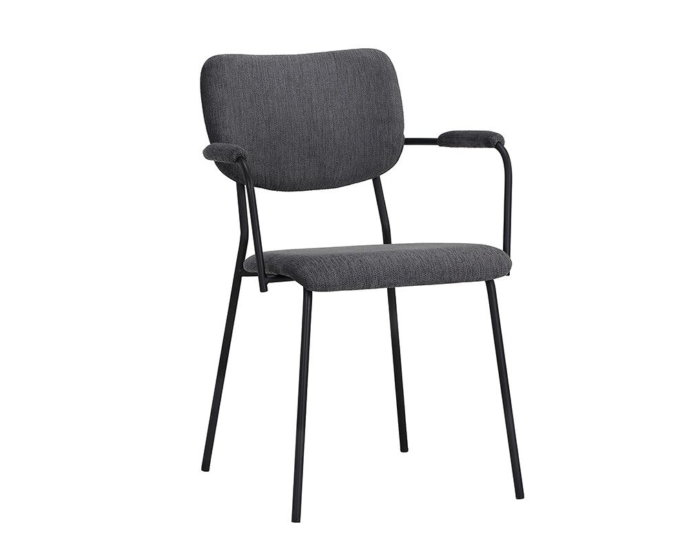 SUNPAN 104813 Cullen Armchair Polo Club Kohl Grey black leg