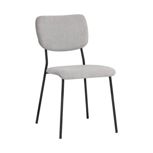 SUNPAN 104814 Cullen Dining Chair fabric Polo Club Stone Black legs