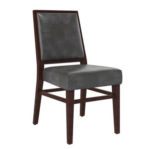 SUNPAN 104925 Citizen Dining Chair Faux Leather armless black legs