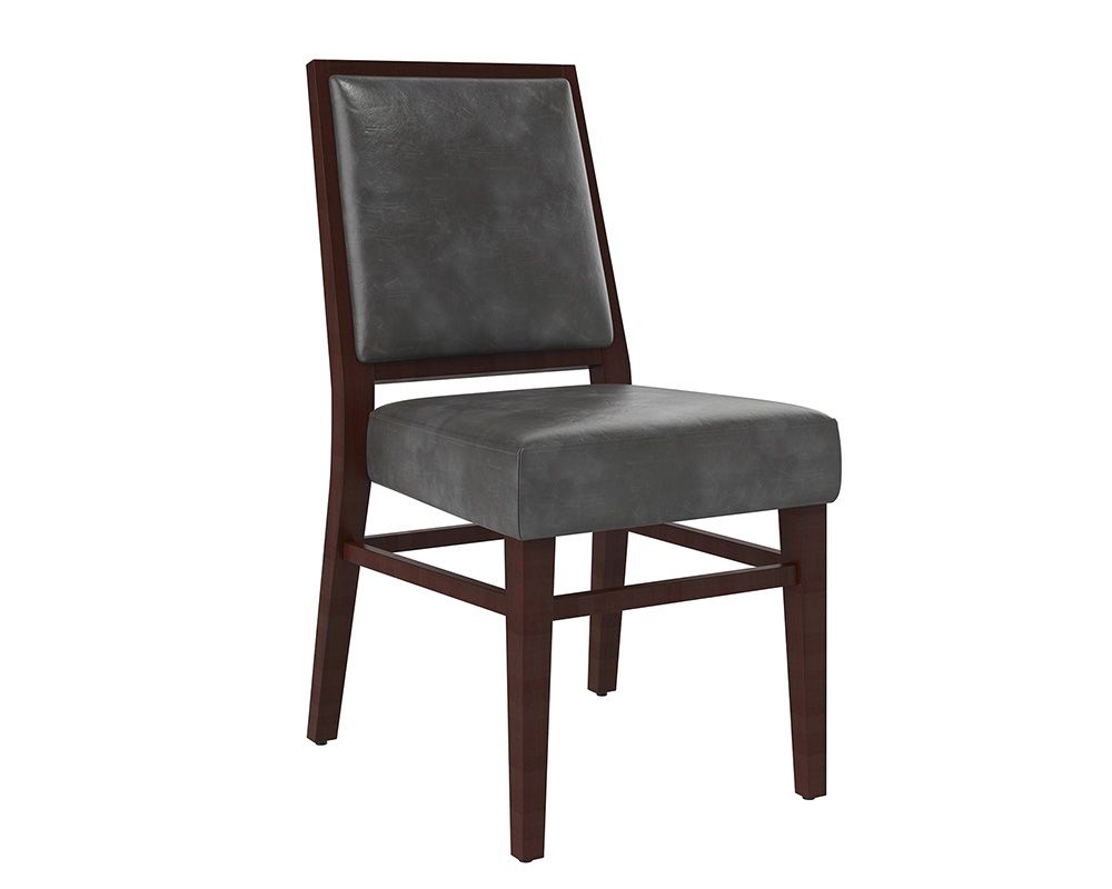 SUNPAN 104925 Citizen Dining Chair Faux Leather armless black legs