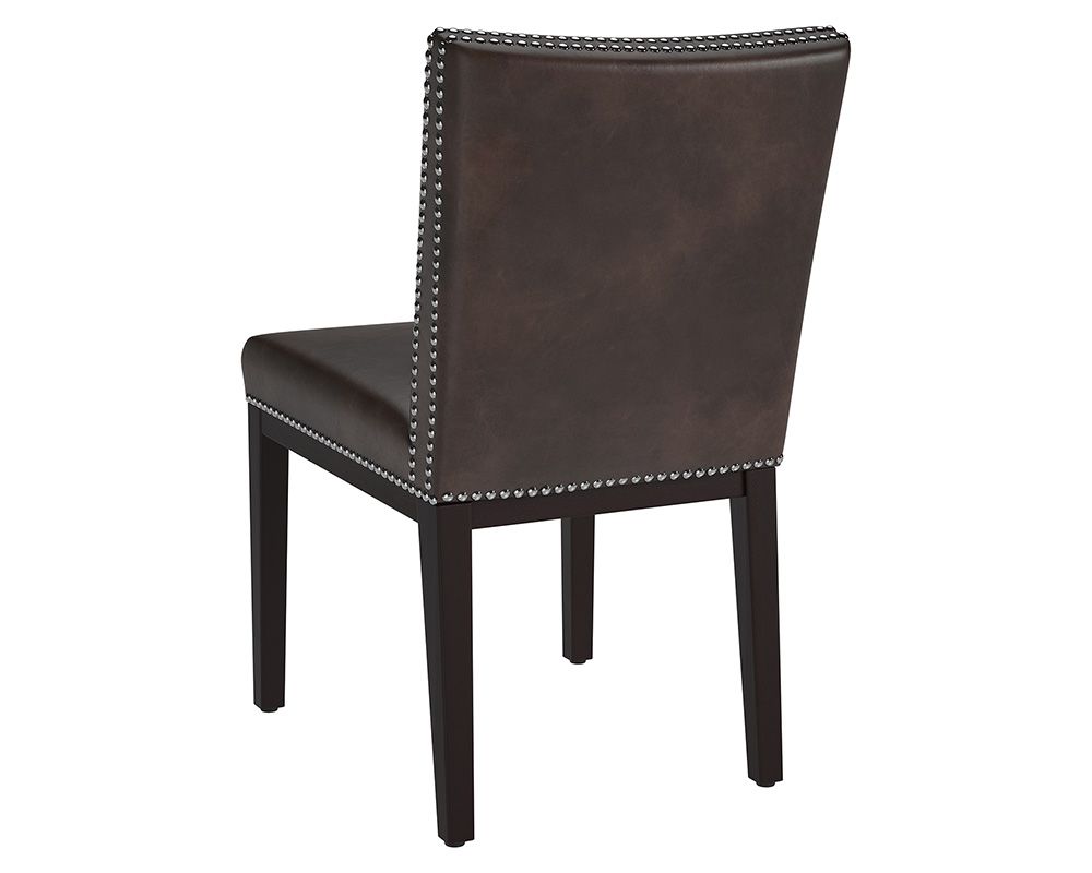 SUNPAN 104937 Vintage Dining Chair Faux Leather Havana Dark Brown armless