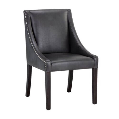 SUNPAN 104942 Lucille Dining Chair Faux Leather Bravo Portabella Birch wood legs guelph