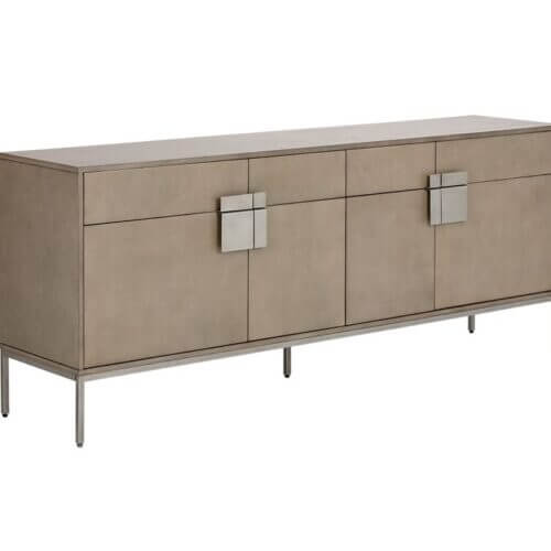 SUNPAN 104943 Jade Sideboard Antique Silver Ash Grey Wood laval